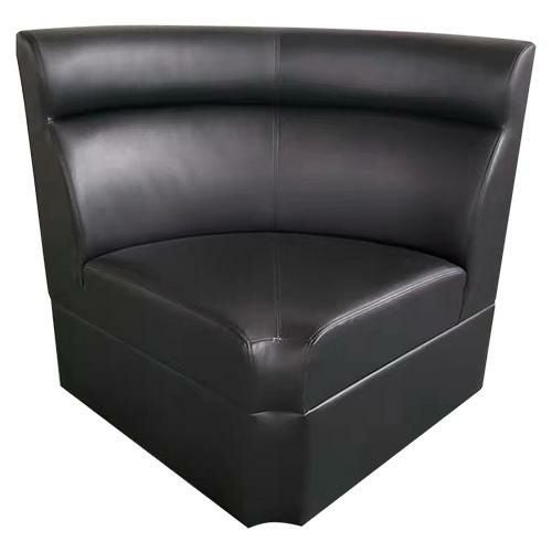 ボックスソファ Rコーナー ブラックレザー 【テンポスオリジナル】 幅650×奥行650×高さ750 座面高さ:380(mm) 1年保証/業務用新品/送料無料