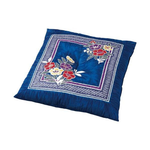 座布団 辻ヶ花(紺)55*59カバー(銘仙判)/業務用/新品/小物送料対象商品