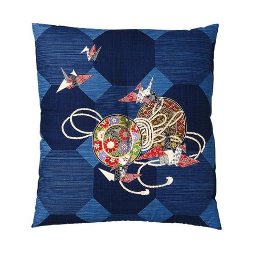 座布団 鼓(紺)55*59カバー(銘仙判)/業務用/新品/小物送料対象商品