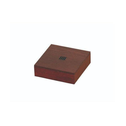 6-063-02/SB 正角菓子入れ タモ ブラウン/格子模様 約幅12×奥行12×高さ3.6cm(身内寸約幅11.2×11.2×高さ2.65cm)/業務用/新品/小物送料対象商品