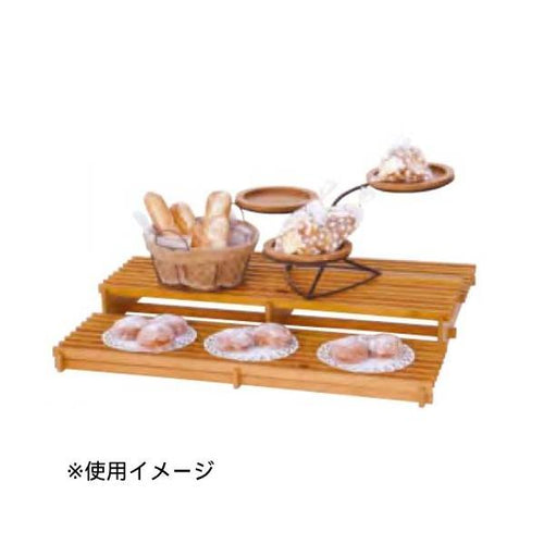 6-017-06/HPひな檀ディスプレイ什器(両面タイプ/メープル仕上) 約幅90×奥行90×高さ11.5(5.5cm)/業務用/新品/送料無料