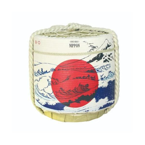 6-099-08/かざり 祝 菰樽 日の丸 富士 口径40×高さ44cm 容量18/業務用/新品/送料無料