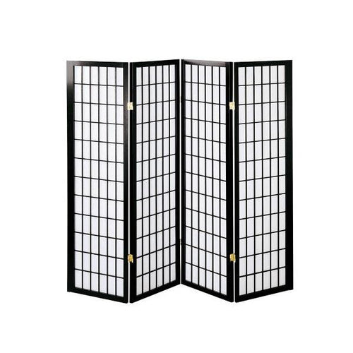 【KOEKI】和風衝立 JP-和風衝立4連こだま ブラック W1800×D20×H1500(mm)/新品/送料無料