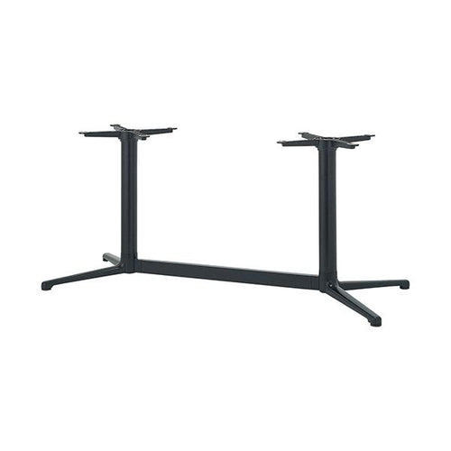 アルミダイキャストテーブル脚 ベースサイズ:A445×B220×高さ700mm迄指定可×間口(芯々)1000mm 品番:BT-V-300 塗装カラー:44 ポール:76φ