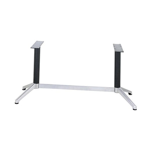 アルミ鋳物テーブル脚 ベースサイズ:A608×B185×高さ700mm迄指定可×間口(芯々)1000mm 品番:DC-V-350 塗装カラー:14AM ポール:76φ