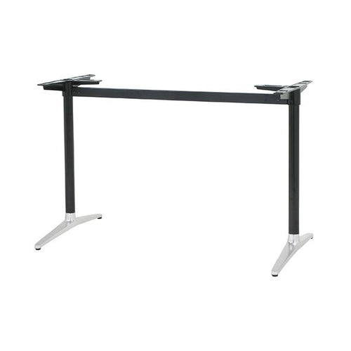 アルミ鋳物テーブル脚 ベースサイズ:A580×高さ700mm迄指定可×間口(芯々)1600mm 品番:MC-SN-580 塗装カラー:14AM ポール:42φ