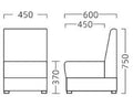 業務用椅子 プロシード(丸二金属) ソファー [パメラ] 一人掛 幅450mm /(業務用ソファ/新品)(送料無料)