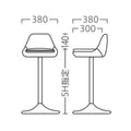 アイリス C-3347【プロシード】業務用椅子 回転式スタンドイス 幅380×奥行380×高さ指定可/業務用/送料無料