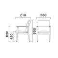 業務用椅子 CRES(クレス) 洋風イス マルト 幅560×奥行610×高さ850(mm) シート高430 肘高630(mm)【送料無料】