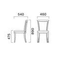 業務用椅子 CRES(クレス) 洋風イス アエラスM 幅460×奥行540×高さ890(mm) シート高475(mm)/業務用/新品/送料無料