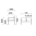 業務用椅子 CRES(クレス) ソファー バストンNH 幅1160×奥行580×高さ720(mm) シート高420 肘高590(mm) /業務用/新品/送料無料
