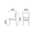 業務用椅子 CRES(クレス) 洋風イス カペル 幅440×奥行515×高さ810(mm) シート高420(mm)/業務用/新品/送料無料