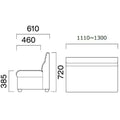 業務用椅子 CRES(クレス) ソファー キャロルOM-4 幅1110～1300×奥行610×高さ720(mm) シート高385(mm)/(業務用ソファー/新品)(送料無料)