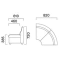 業務用椅子 CRES(クレス) 扇コーナーソファー キャロルOU 幅820×奥行610×高さ720(mm) シート高385(mm)/(業務用ソファー/新品)(送料無料)