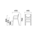 業務用椅子CRES(クレス) 子供イス チルコ 幅415×奥行470×高さ750(mm) シート高475 肘高635(mm)【送料無料】