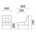 業務用椅子 CRES(クレス) 一人掛けソファー クレマンM 幅500×奥行620×高さ745(mm) シート高385(mm)/(業務用ソファー/新品)(送料無料)