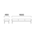 業務用椅子 CRES(クレス) ソファー コルプスASE-A 幅1800×奥行480×高さ400(mm) /業務用/新品/送料無料