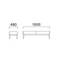 業務用椅子 CRES(クレス) ソファー コルプスASN-A 幅1500×奥行480×高さ400(mm) /業務用/新品/送料無料