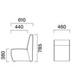業務用椅子 CRES(クレス) 一人掛けソファー コレオM1 幅460×奥行610×高さ785(mm) シート高380(mm)/(業務用ソファー/新品)(送料無料)