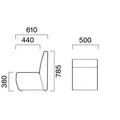 業務用椅子 CRES(クレス) 一人掛けソファー コレオM2 幅500×奥行610×高さ785(mm) シート高380(mm)/(業務用ソファー/新品)(送料無料)
