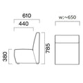 業務用椅子 CRES(クレス) オーダーサイズソファー コレオOM-1 幅～650×奥行610×高さ785(mm) シート高380(mm)/(業務用ソファー/新品)(送料無料)