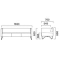 業務用椅子 CRES(クレス) ソファー クルクスEW 幅1830×奥行700×高さ680(mm) シート高365 肘高650(mm)/業務用/新品/送料無料