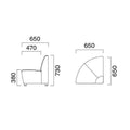 業務用椅子 CRES(クレス) 外コーナーソファー エニティVR 張地ランクA 幅650×奥行650×高さ730(mm) シート高380(mm)/業務用/新品/送料無料