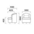 業務用椅子 CRES(クレス) ソファー ホークAC 幅560×奥行590×高さ690(mm) シート高400(mm)【送料無料】