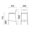 業務用椅子 CRES(クレス) 洋風カウンターチェア キーノカウンター(単色)2 /業務用/新品/送料無料
