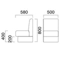 業務用椅子 CRES(クレス) ソファー マルセラM 幅500×奥行580×高さ800(mm) シート高400(mm)【送料無料】