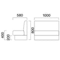 業務用椅子 CRES(クレス) ソファー マリベルN 幅1000×奥行580×高さ800(mm) シート高400(mm)【送料無料】