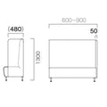 業務用椅子 CRES(クレス) マルトルOM-1-C 幅600～900×奥行620×高さ1300(mm) シート高430(mm)/業務用/新品/送料無料