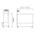 業務用椅子 CRES(クレス) マルトルOM-2-C 幅910～1200×奥行620×高さ1300(mm) シート高430(mm)/業務用/新品/送料無料