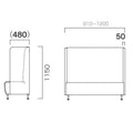 業務用椅子 CRES(クレス) マルトルOM-2-B 幅910～1200×奥行620×高さ1150(mm) シート高430(mm)/業務用/新品/送料無料