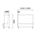 業務用椅子 CRES(クレス) マルトルOM-3-A 幅1210～1500×奥行620×高さ860(mm) シート高430(mm)/業務用/新品/送料無料