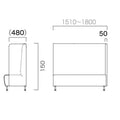 業務用椅子 CRES(クレス) マルトルOM-4-B 幅1510～1800×奥行620×高さ1150(mm) シート高430(mm)/業務用/新品/送料無料