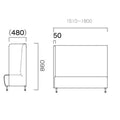 業務用椅子 CRES(クレス) マルトルOM-4-A 幅1510～1800×奥行620×高さ860(mm) シート高430(mm)/業務用/新品/送料無料