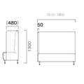 業務用椅子 CRES(クレス) マルトルOM-4-C 幅1510～1800×奥行620×高さ1300(mm) シート高430(mm)/業務用/新品/送料無料