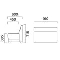 業務用椅子 CRES(クレス) 二人掛けソファー メリルN 幅910×奥行600×高さ715(mm) シート高385(mm)/(業務用ソファー/新品)(送料無料)