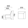 業務用椅子 CRES(クレス) 角コーナーソファー メリルU 幅570×奥行600×高さ715(mm) シート高385(mm)/(業務用ソファー/新品)(送料無料)