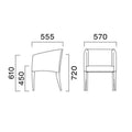 業務用椅子 CRES(クレス) 洋風イス ナターレAW 幅570×奥行555×高さ720(mm) シート高450 肘高610(mm)/業務用/新品/送料無料