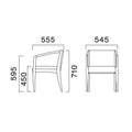 業務用椅子 CRES(クレス) 洋風イス ナターレBW 幅545×奥行555×高さ710(mm) シート高450 肘高595(mm)/業務用/新品/送料無料