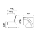 業務用椅子 CRES(クレス) ソファー ノーラ DU 幅820×奥行620×高さ800(mm) シート高385(mm)/(業務用ソファー/新品)(送料無料)