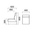 業務用椅子 CRES(クレス) ソファー ノーラ M 幅460×奥行620×高さ800(mm) シート高385(mm)/(業務用ソファー/新品)(送料無料)