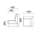 業務用椅子 CRES(クレス) ソファー ノーラ OM-1 幅～650×奥行620×高さ800(mm) シート高385(mm)/(業務用ソファー/新品)(送料無料)