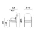 業務用椅子 CRES(クレス) 介護イス パサールH 幅540×奥行605×高さ895(mm) シート高440 肘高630(mm)【送料無料】