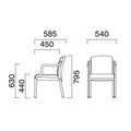 業務用椅子 CRES(クレス) 介護イス パサールL 幅540×奥行585×高さ795(mm) シート高440 肘高630(mm)【送料無料】