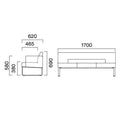 業務用椅子 CRES(クレス) ソファー パトリアE 幅1700×奥行620×高さ690(mm) シート高380 肘高580(mm)/業務用/新品/送料無料