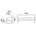 業務用椅子 CRES(クレス) ソファー パトリアEW 幅1810×奥行620×高さ690(mm) シート高380 肘高580(mm)/業務用/新品/送料無料