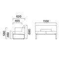 業務用椅子 CRES(クレス) ソファー パトリアN 幅1100×奥行620×高さ690(mm) シート高380 肘高580(mm)/業務用/新品/送料無料